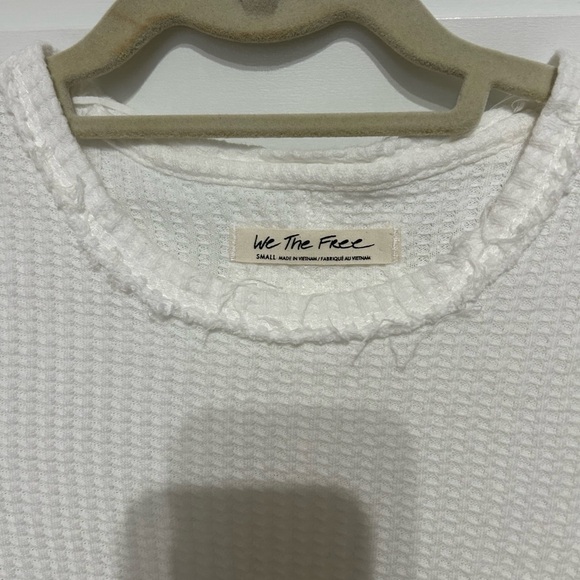 We The Free white Waffle Knit Top - Picture 2 of 9